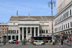 Panoramic view of Genoa showcasing historical and modern buildings