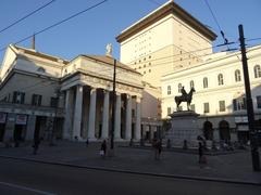 Piazza Raffaele De Ferrari with Teatro Carlo Felice in Genoa