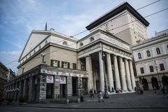 Teatro Carlo Felice exterior in Genoa, Italy