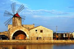 front view of Mulino windmill in Italy