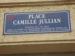 Sign on Place Camille Jullian in Bordeaux, France