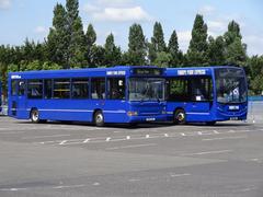 Packed buses at Thorpe Park