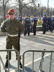 Extraordinary security measures during the unveiling ceremony of the Smolensk Disaster Victims Memorial