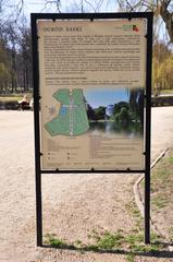 Informational signboard in the Saxon Garden in Warsaw