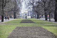 Saxon Garden in Warsaw looking east