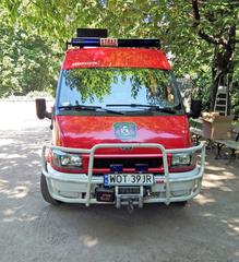 Ford Transit firefighting vehicle front view