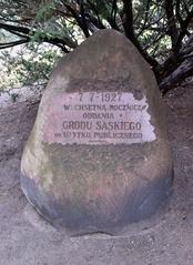 commemorative stone in Saxon Garden