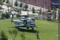 U.S. Marines CH-53E Super Stallion Helicopter Landing at Riverfront Park