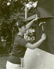 Gina Wilson working on a Habitat for Humanity house in Nashville, Tennessee, August 1986