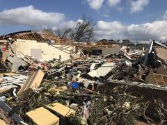 EF3 tornado damage in Nashville, Tennessee, March 3, 2020