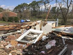 EF3 tornado damage in Nashville, Tennessee, March 3, 2020