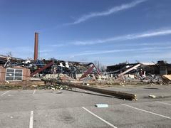 EF3 tornado damage in Nashville Tennessee, March 2020