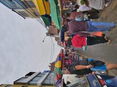 Avenida 24 de Octubre busy street scene with informal vendors and motorized traffic