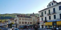 Scenic view of Baveno with Lake Maggiore and surrounding mountains