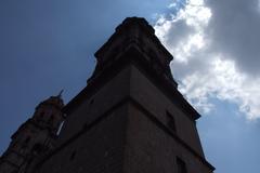 Catedral de Morelia's west tower in Mexico