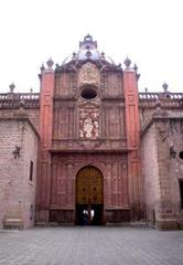 Facade of Morelia Cathedral in Mexico