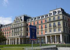 Imposing hotels along Lake Geneva Boulevard