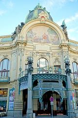 Municipal House in Prague entrance