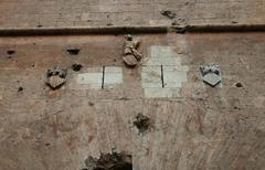 Heraldic shields on the Torres de Quart in Valencia