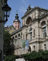 Friedrichsbad and Turret of Stiftskirche in Baden-Baden