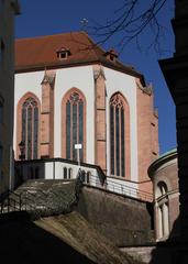 public stairs in Baden-Baden leading to the collegiate church