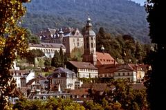 New Castle Baden-Baden with Stiftskirche in view, 1981