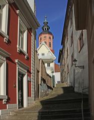 public stairs in Baden-Baden from Büttenstraße to the market square