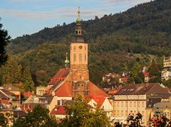 Stiftskirche Baden-Baden viewed from Kurpark