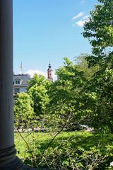 View of Baden-Baden from Trinkhalle towards Stiftskirche