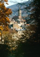 Stiftskirche in Baden-Baden during autumn 1981