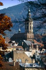 Stiftskirche in Baden-Baden in 1981 during autumn