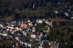 Baden-Baden Altstadt and spa quarter from Merkur