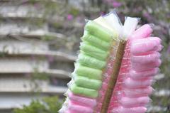 colorful cotton candy stand