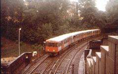 U-Bahn train of type DT 2 at Stintfang in Hamburg St. Pauli