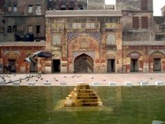 Wazir Khan Mosque interior shops Lahore