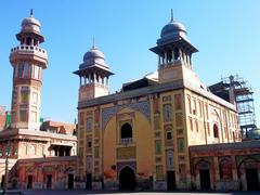 Main Entrance of Wazir Khan Mosque with Minaret in Lahore