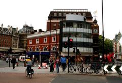 Jubilee Clock and buildings outside Victoria station, London