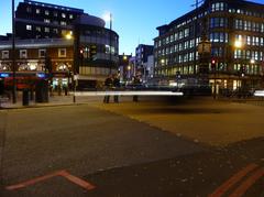 Vauxhall Bridge Road pedestrian crossing with Little Ben clock in Westminster, London