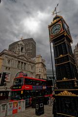 View of Victoria Palace Theatre and Little Ben in London on Victoria Street