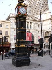 Clock in front of Victoria Palace Theatre, London