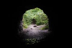 Cave entrance at Stránská skála in Brno