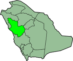 Map of Al Madinah province in Saudi Arabia