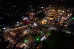 bird's eye view of Lingaraj Temple during Deepa Dana