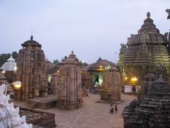 beautiful view of Lingaraj Temple complex