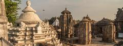 Close-up of spires at Lingaraj Temple in Bhubaneswar, Odisha