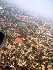 Aerial view of Lingaraja temple and Bindusagara