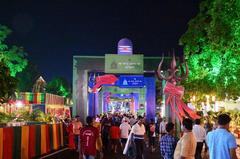 Decorated Lingaraj Temple during Bhumi Puja Festival