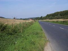 Bradenham Road A4010 with railway bridge