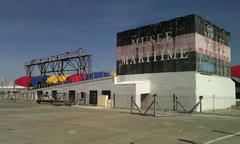 The slipway at the Maritime Museum of La Rochelle viewed from the nautical platform