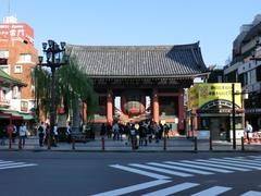 Sensoji Temple in Asakusa with traditional architecture and large red lantern